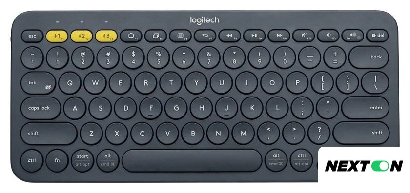 Клавиатура Logitech Multi-Device K380 Bluetooth 920-007590 (черный, нет кириллицы) - Изображение №1 — Интернет-магазин Nexton