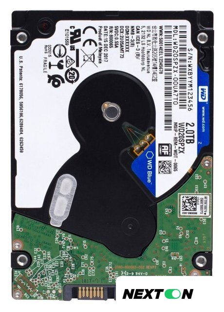 Жесткий диск WD Blue Mobile 2TB WD20SPZX - Изображение №2 — Интернет-магазин Nexton