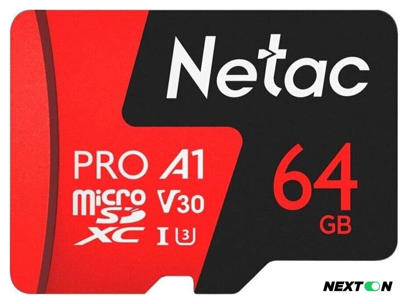 Карта памяти Netac P500 Extreme Pro 64GB NT02P500PRO-064G-S - Изображение №1 — Интернет-магазин Nexton