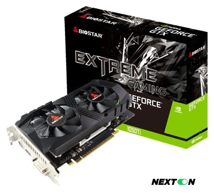 Видеокарта BIOSTAR GeForce GTX 1050 Ti 4GB GDDR5 VN1055TF41 - Изображение №1 — Интернет-магазин Nexton