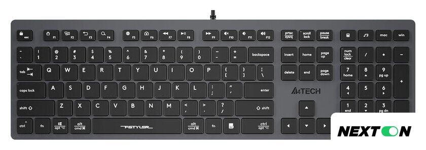 Клавиатура A4Tech Fstyler FX50 (серый) - Изображение №1 — Интернет-магазин Nexton