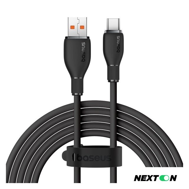 Кабель Baseus Pudding Series USB Type-A - USB Type-C (2 м, черный) - Изображение №1 — Интернет-магазин Nexton