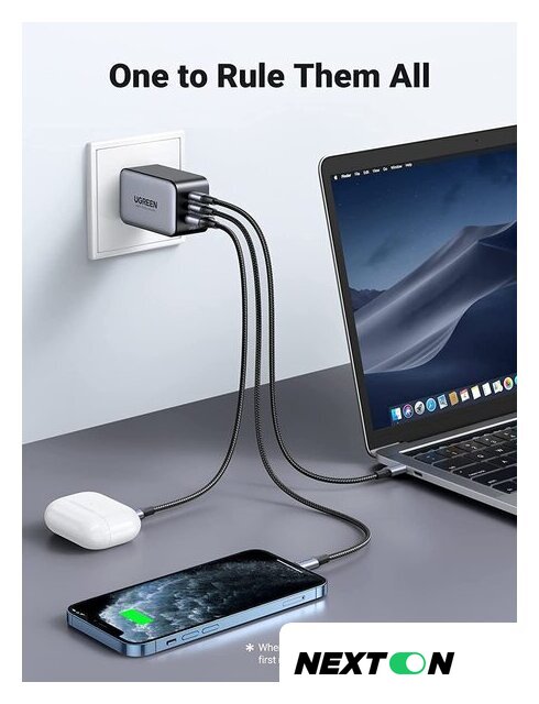 Сетевое зарядное Ugreen CD244 10335 (черный) - Изображение №5 — Интернет-магазин Nexton