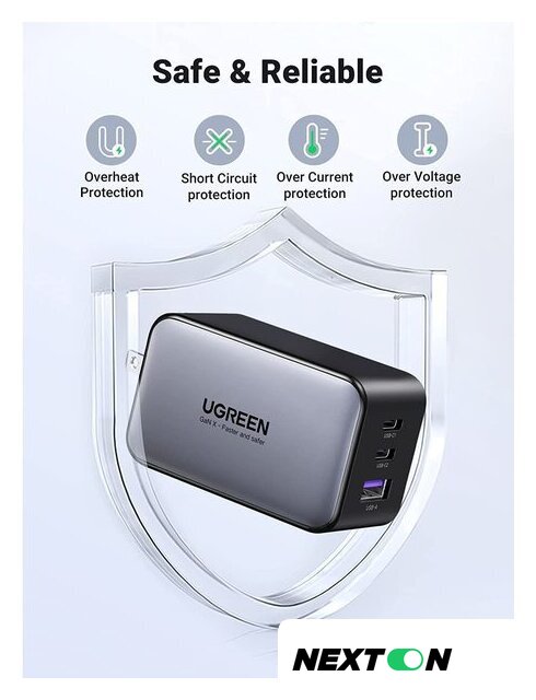 Сетевое зарядное Ugreen CD244 10335 (черный) - Изображение №7 — Интернет-магазин Nexton