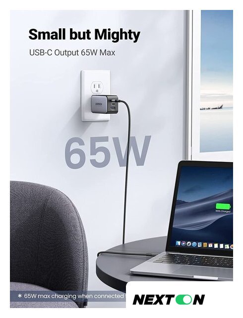 Сетевое зарядное Ugreen CD244 10335 (черный) - Изображение №2 — Интернет-магазин Nexton