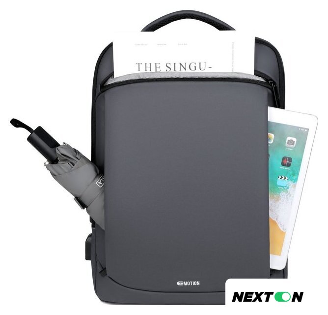 Городской рюкзак Miru Emotion 15.6 (серый) - Изображение №7 — Интернет-магазин Nexton