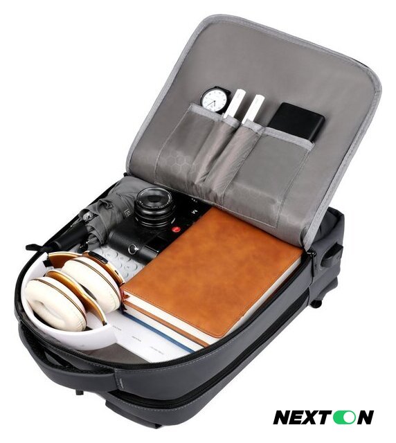 Городской рюкзак Miru Emotion 15.6 (серый) - Изображение №9 — Интернет-магазин Nexton