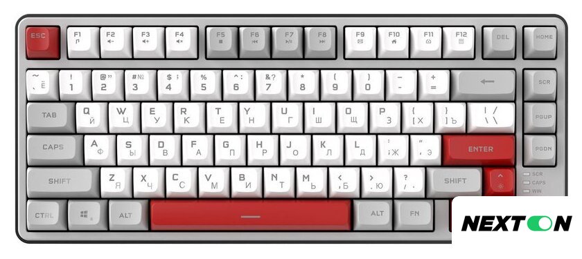 Клавиатура Ritmix RKB-681BL (серый/белый) - Изображение №1 — Интернет-магазин Nexton