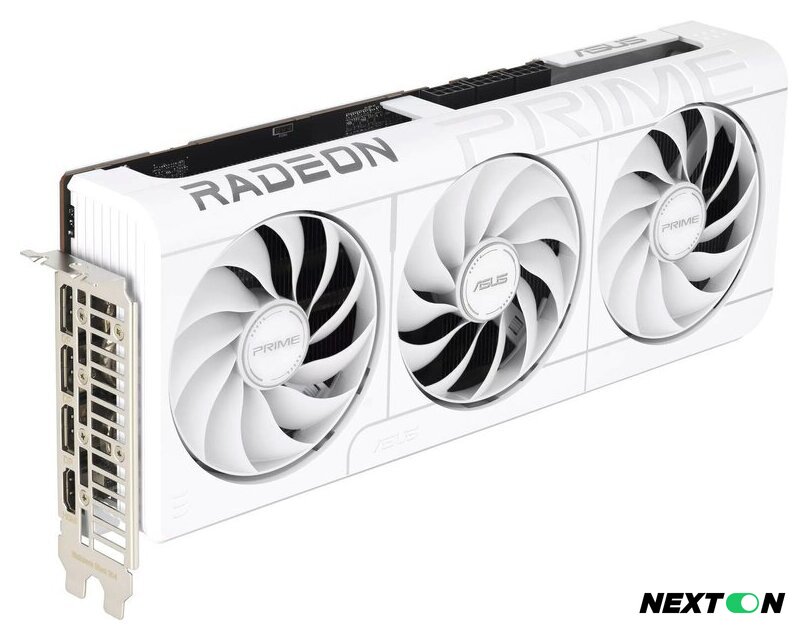 Видеокарта ASUS Prime Radeon RX 9070 XT White OC Edition 16GB GDDR6 PRIME-RX9070XT-O16G-WHITE - Изображение №1 — Интернет-магазин Nexton