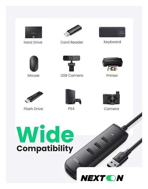 USB-хаб Ugreen CM416 10915 - Изображение №4 — Интернет-магазин Nexton