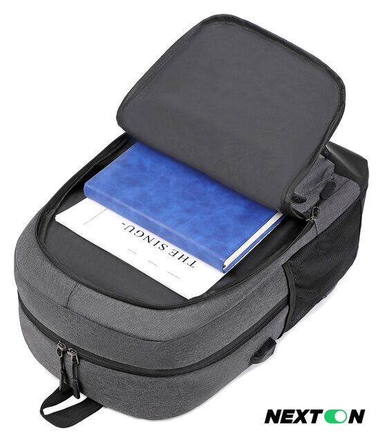 Городской рюкзак Miru Sallerus 15.6 (серый) - Изображение №8 — Интернет-магазин Nexton