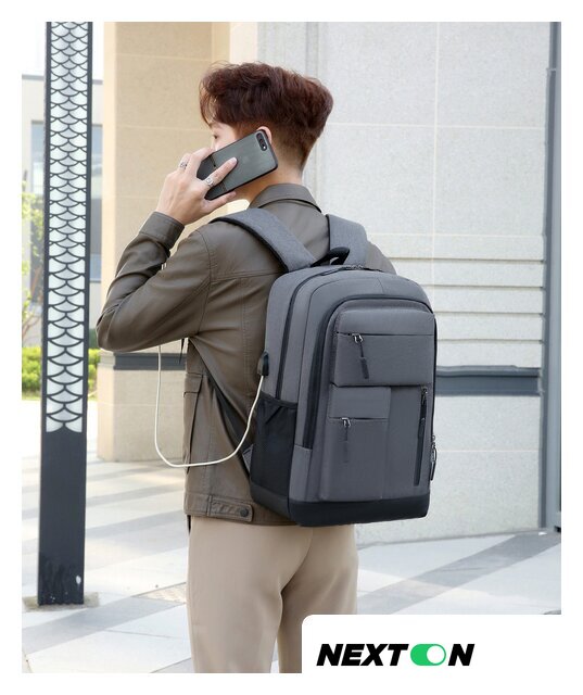 Городской рюкзак Miru Sallerus 15.6 (серый) - Изображение №12 — Интернет-магазин Nexton