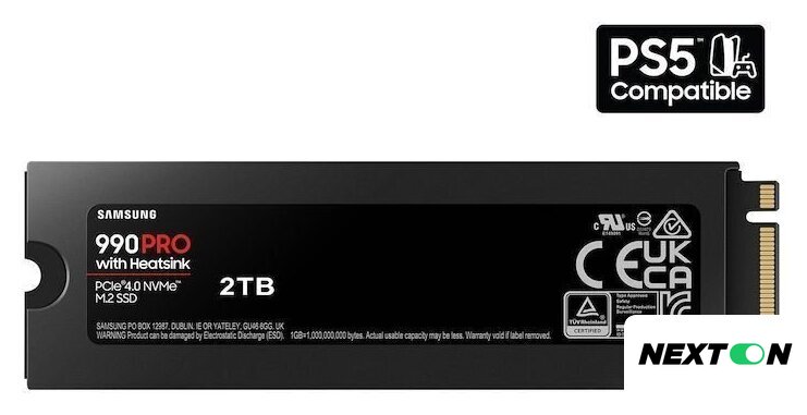 SSD Samsung 990 Pro с радиатором 2TB MZ-V9P2T0CW - Изображение №2 — Интернет-магазин Nexton