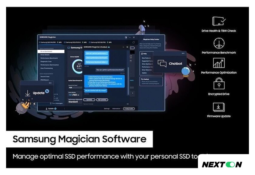 SSD Samsung 990 Pro с радиатором 1TB MZ-V9P1T0CW - Изображение №5 — Интернет-магазин Nexton