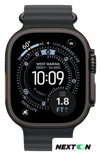 Умные часы Apple Watch Ultra 3 LTE 49 мм (титановый корпус, черный/черный, ремешок из эластомера) - Изображение №2 — Интернет-магазин Nexton