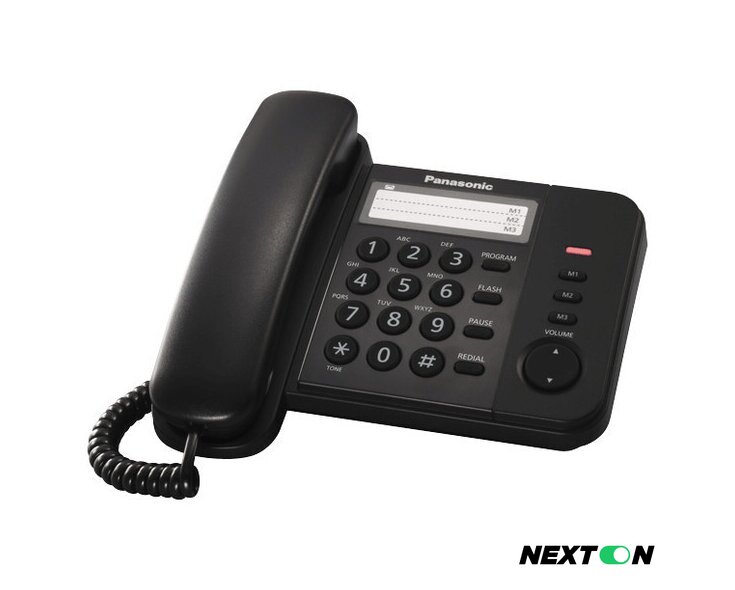 Проводной телефон Panasonic KX-TS2352RUB (черный) - Изображение №1 — Интернет-магазин Nexton