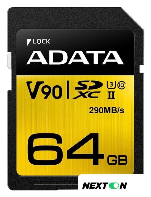 Карта памяти ADATA Premier ONE ASDX64GUII3CL10-C SDXC 64GB - Изображение №1 — Интернет-магазин Nexton