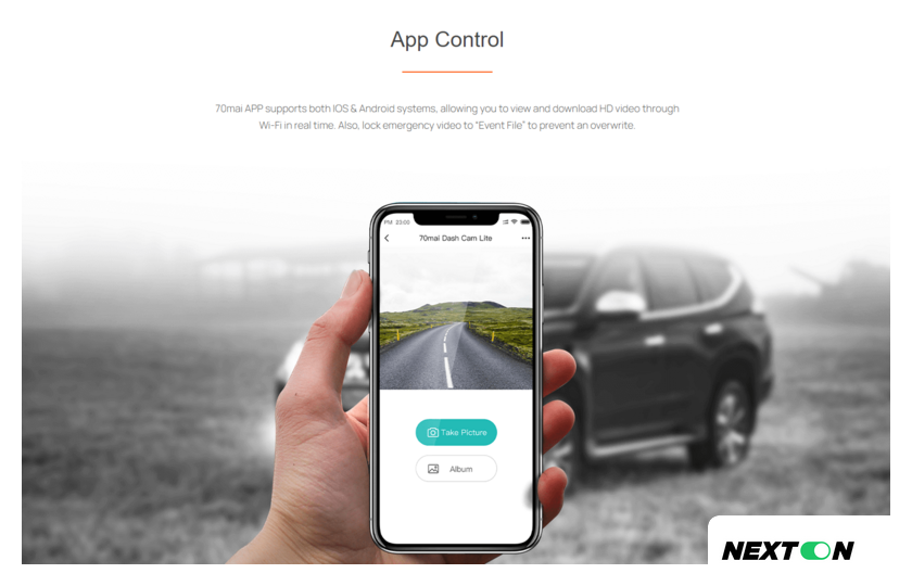 Видеорегистратор 70mai Dash Cam Lite Midrive D08 (международная версия) - Изображение №8 — Интернет-магазин Nexton