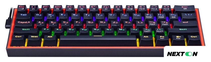 Клавиатура Redragon Fizz (черный/красный) - Изображение №2 — Интернет-магазин Nexton