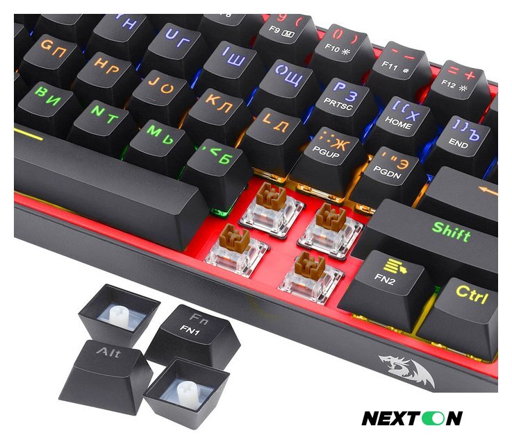 Клавиатура Redragon Fizz (черный/красный) - Изображение №8 — Интернет-магазин Nexton