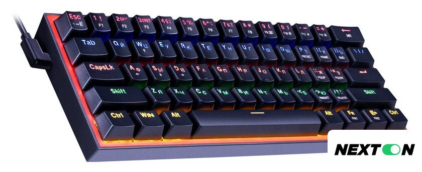 Клавиатура Redragon Fizz (черный/красный) - Изображение №3 — Интернет-магазин Nexton