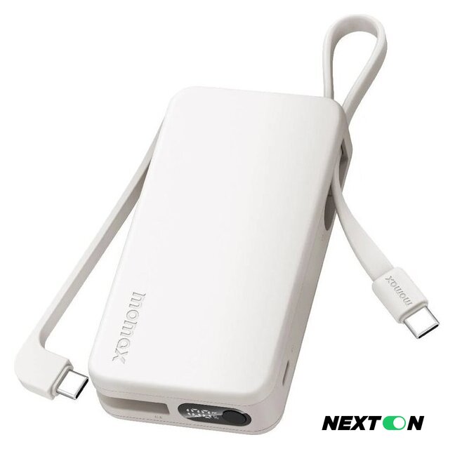 Внешний аккумулятор Momax 1-Power Vital+ Built-In USB-C IP138 10000mAh (белый) - Изображение №1 — Интернет-магазин Nexton