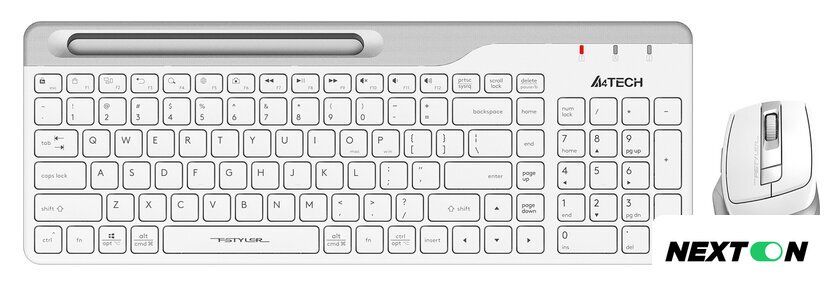 Офисный набор A4Tech Fstyler FB2535C (белый) - Изображение №1 — Интернет-магазин Nexton