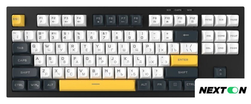 Клавиатура Ritmix RKB-587BL (черный/белый) - Изображение №1 — Интернет-магазин Nexton