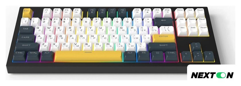 Клавиатура Ritmix RKB-587BL (черный/белый) - Изображение №3 — Интернет-магазин Nexton