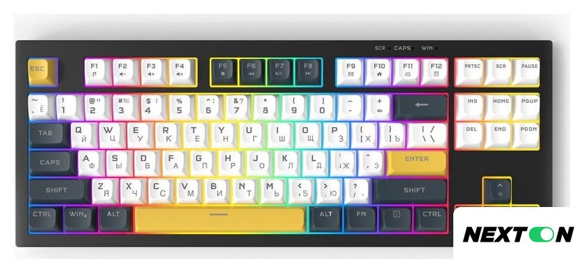 Клавиатура Ritmix RKB-587BL (черный/белый) - Изображение №2 — Интернет-магазин Nexton