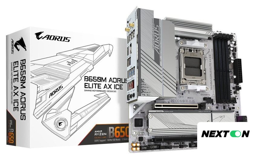 Материнская плата Gigabyte B650M Aorus Elite AX Ice - Изображение №6 — Интернет-магазин Nexton