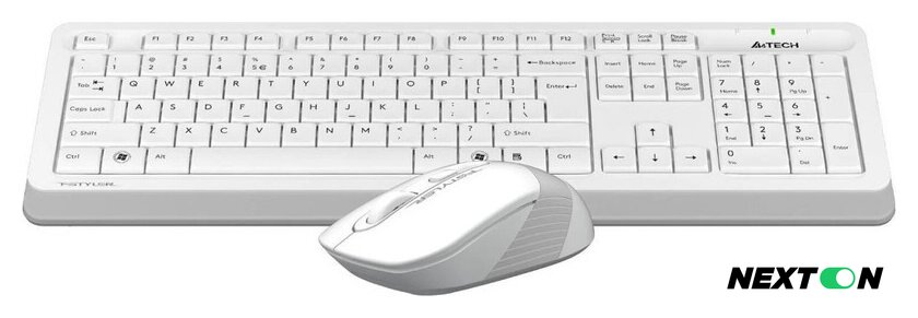 Офисный набор A4Tech Fstyler FG1010S (белый/серый) - Изображение №1 — Интернет-магазин Nexton