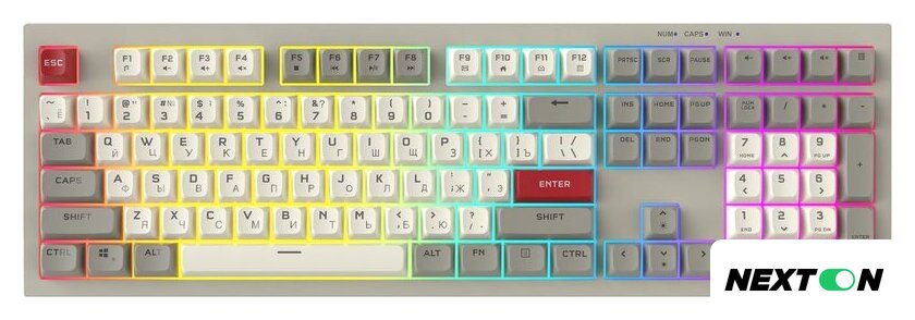 Клавиатура Ritmix RKB-508BL (серый/белый) - Изображение №2 — Интернет-магазин Nexton