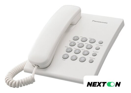 Проводной телефон Panasonic KX-TS2350RUW (белый) - Изображение №1 — Интернет-магазин Nexton