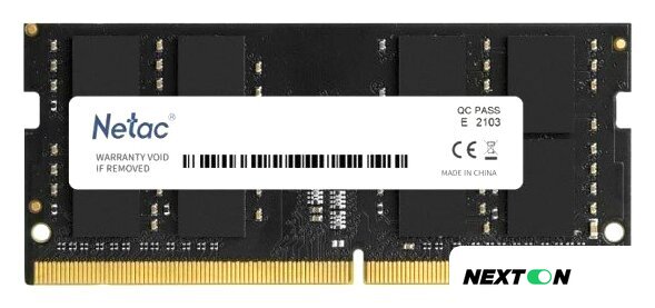 Оперативная память Netac Basic 16ГБ DDR5 SODIMM 4800 МГц NTBSD5N48SP-16 - Изображение №1 — Интернет-магазин Nexton