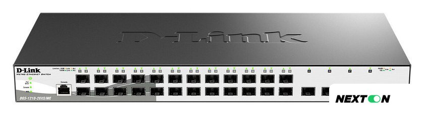 Управляемый коммутатор 2-го уровня D-Link DGS-1210-28XS/ME/B2A - Изображение №1 — Интернет-магазин Nexton