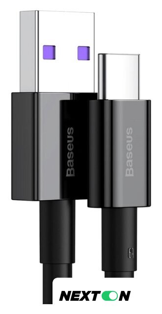 Кабель Baseus USB Type-A - Type-C CATYS-01 (1 м, черный) - Изображение №4 — Интернет-магазин Nexton