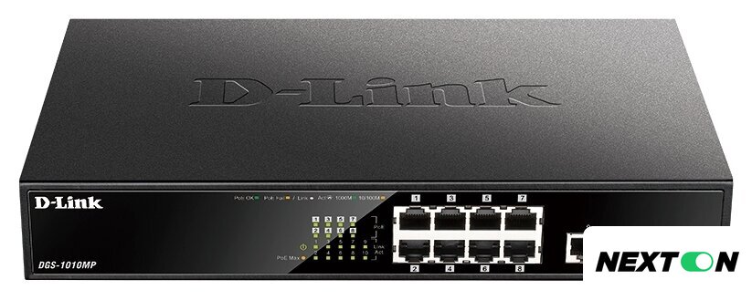Неуправляемый коммутатор D-Link DGS-1010MP/A1A - Изображение №1 — Интернет-магазин Nexton