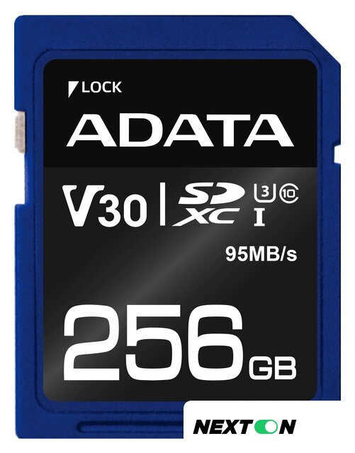 Карта памяти ADATA Premier Pro ASDX256GUI3V30S-R SDXC 256GB - Изображение №1 — Интернет-магазин Nexton