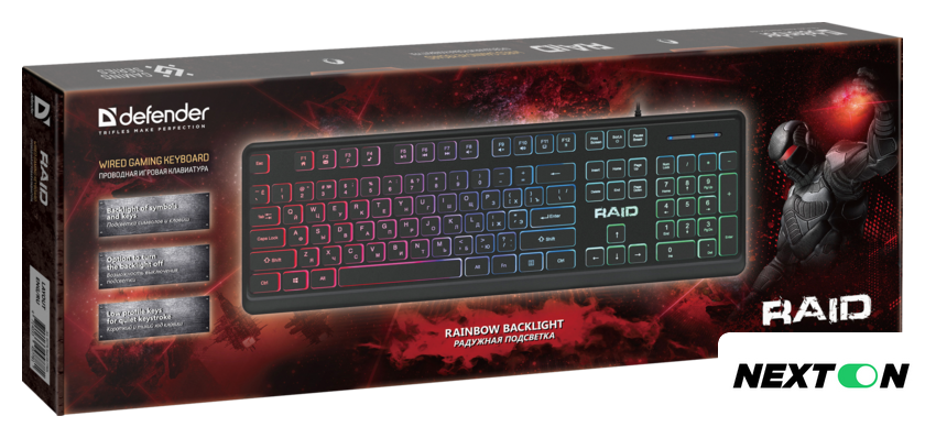 Клавиатура Defender Raid GK-778DL RU - Изображение №2 — Интернет-магазин Nexton