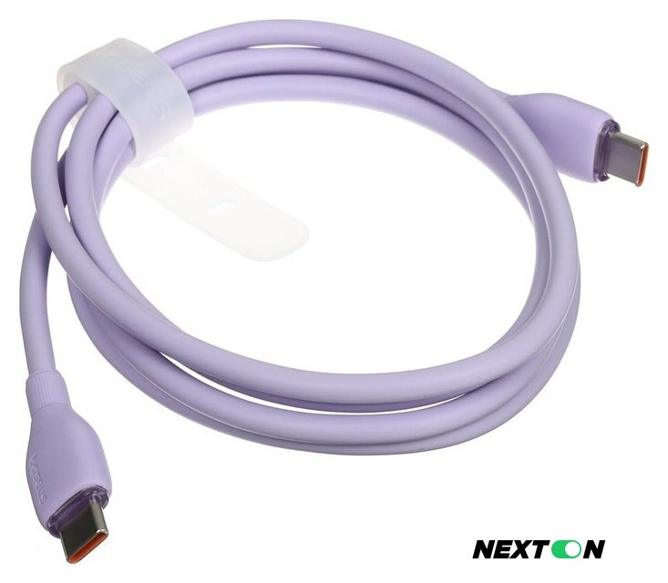Кабель Baseus Pudding Series Fast Charging Cable 100W USB Type-C - USB Type-C (1.2 м, фиолетовый) - Изображение №2 — Интернет-магазин Nexton