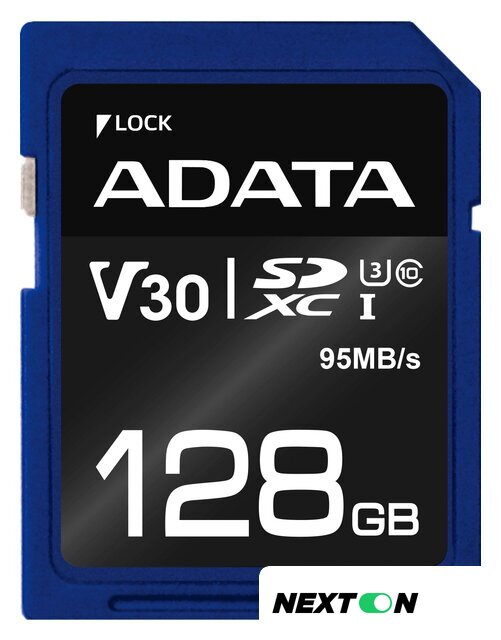 Карта памяти ADATA Premier Pro ASDX128GUI3V30S-R SDXC 128GB - Изображение №1 — Интернет-магазин Nexton