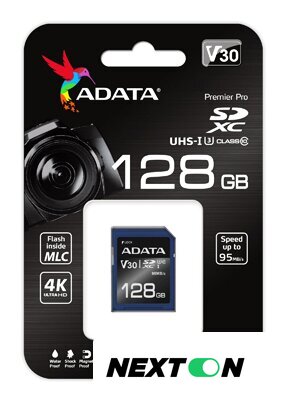Карта памяти ADATA Premier Pro ASDX128GUI3V30S-R SDXC 128GB - Изображение №2 — Интернет-магазин Nexton