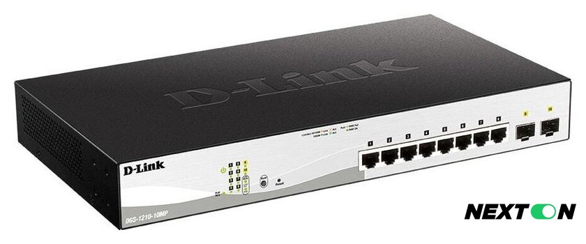 Управляемый коммутатор 2-го уровня D-Link DGS-1210-10MP/F3A - Изображение №2 — Интернет-магазин Nexton
