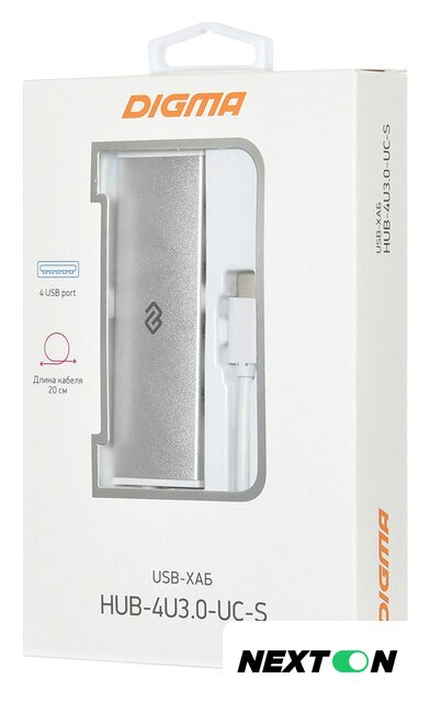 USB-хаб Digma HUB-4U3.0-UC-S - Изображение №6 — Интернет-магазин Nexton