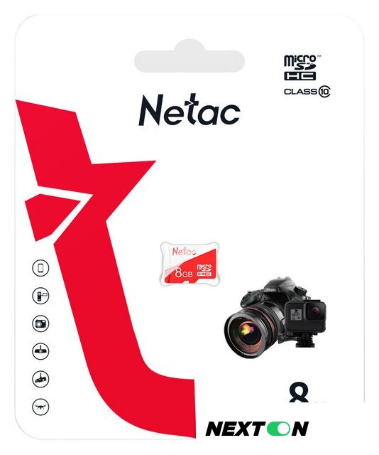Карта памяти Netac microSDHC P500 ECO 8GB - Изображение №1 — Интернет-магазин Nexton