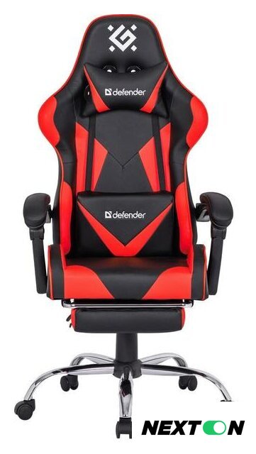 Игровое (геймерское) кресло Defender Pilot (черный/красный) - Изображение №2 — Интернет-магазин Nexton