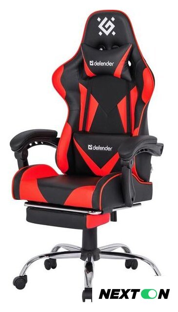 Игровое (геймерское) кресло Defender Pilot (черный/красный) - Изображение №3 — Интернет-магазин Nexton