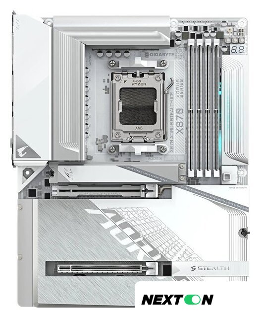 Материнская плата Gigabyte X870 Aorus Stealth Ice - Изображение №1 — Интернет-магазин Nexton