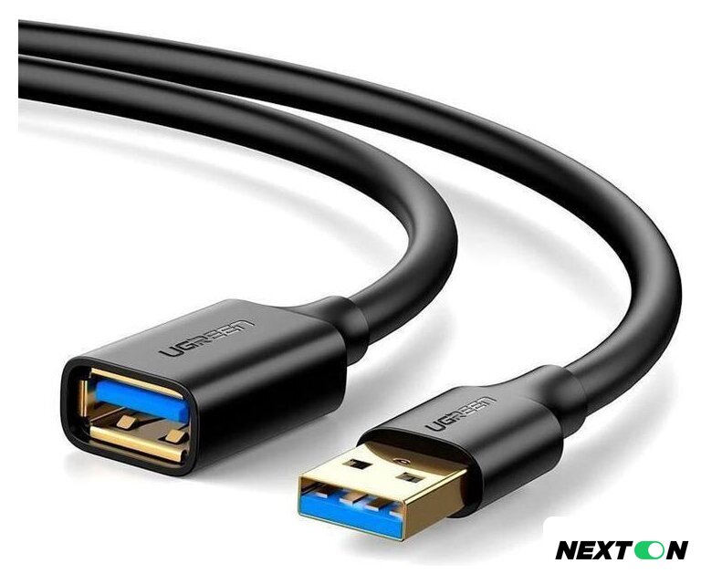 Удлинитель Ugreen US129 30126 USB Type-A - USB Type-A (1.5 м, черный) - Изображение №1 — Интернет-магазин Nexton